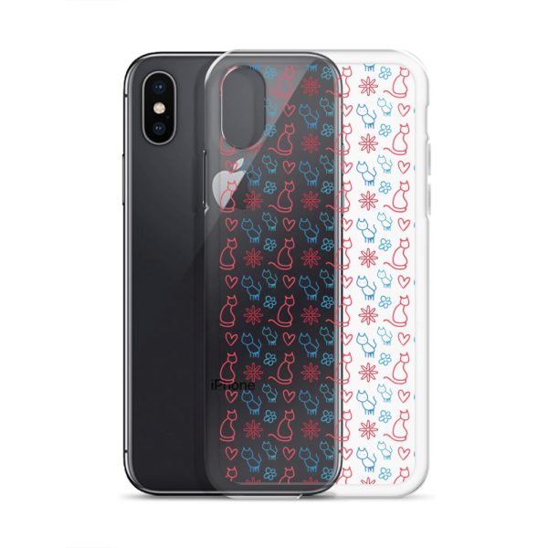 clear-case-for-iphone-iphone-x-xs-case-with-phone-6a1d6fc0b1746.jpg Cats and Flowers Doodle iPhone Clear Case