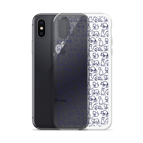 Simple Cat Outlines iPhone Clear Case