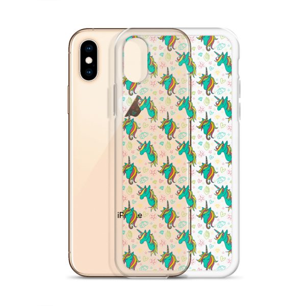 Colorful Unicorn Drawings iPhone Clear Case