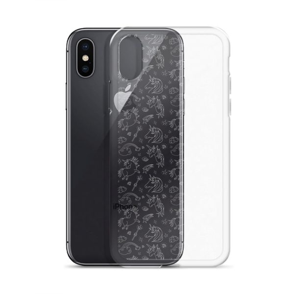 Unicorn Outline Drawing iPhone Clear Case