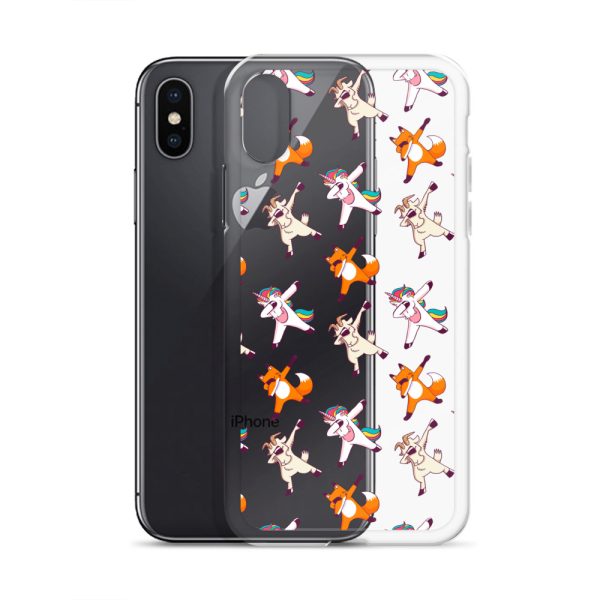 Dabbing Animals iPhone Clear Case