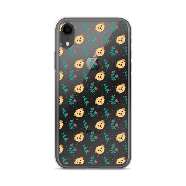 clear-case-for-iphone-iphone-xr-case-on-phone-6a1d6bd25c1bf.jpg Dogs and Flowers iPhone Clear Case