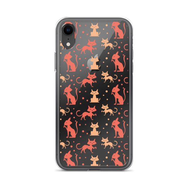 clear-case-for-iphone-iphone-xr-case-on-phone-6a1d6f4308fcb.jpg Cat Silhouettes Seamless iPhone Clear Case