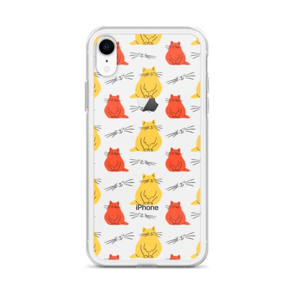 clear-case-for-iphone-iphone-xr-case-on-phone-6a1d70b94b611.jpg Abstract Colorful Cats iPhone Clear Case