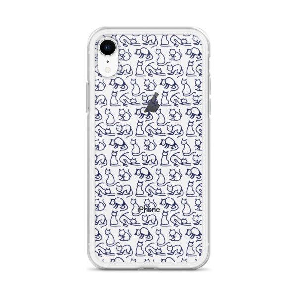 Simple Cat Outlines iPhone Clear Case