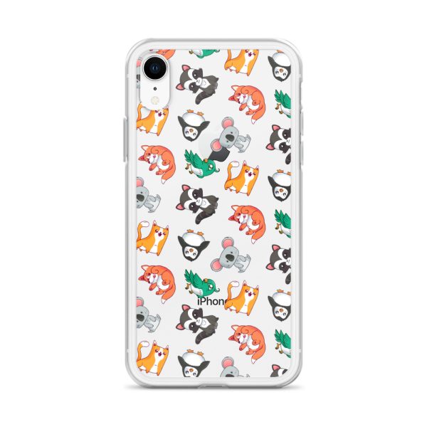 Cute Cartoon Animals iPhone Clear Case