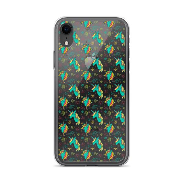 Colorful Unicorn Drawings iPhone Clear Case