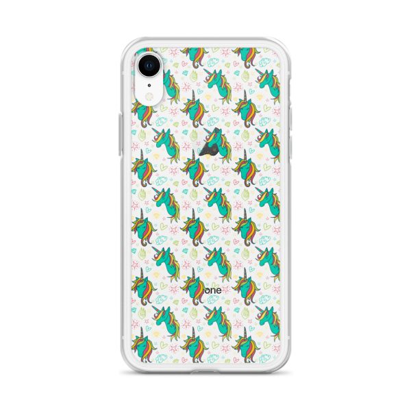 Colorful Unicorn Drawings iPhone Clear Case