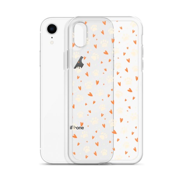 clear-case-for-iphone-iphone-xr-case-with-phone-6a1d6a91d06f1.jpg Paws Prints Hearts iPhone Clear Case