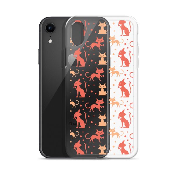 clear-case-for-iphone-iphone-xr-case-with-phone-6a1d6f430900d.jpg Cat Silhouettes Seamless iPhone Clear Case
