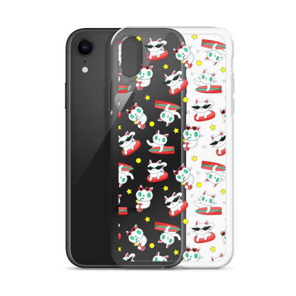 Cat Surfing iPhone Clear Case