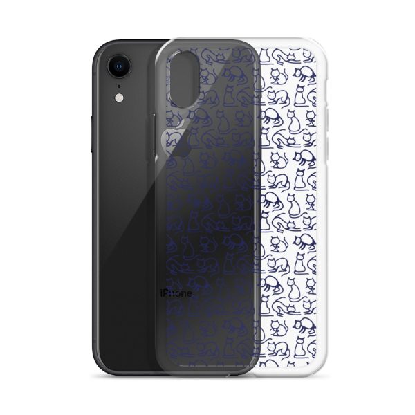 Simple Cat Outlines iPhone Clear Case