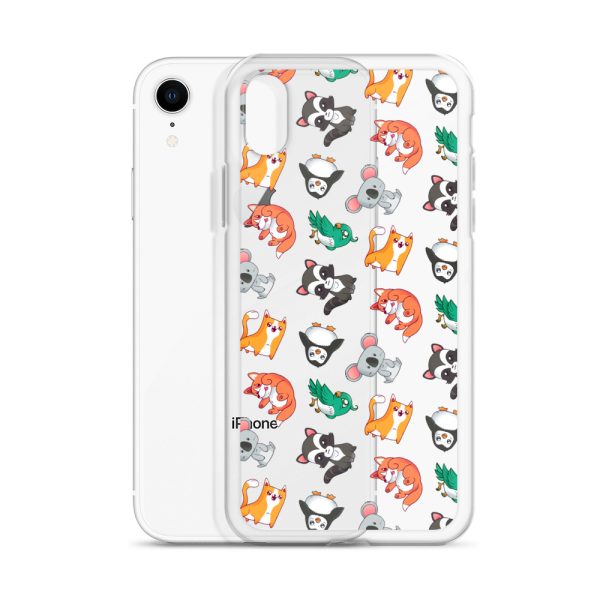 Cute Cartoon Animals iPhone Clear Case