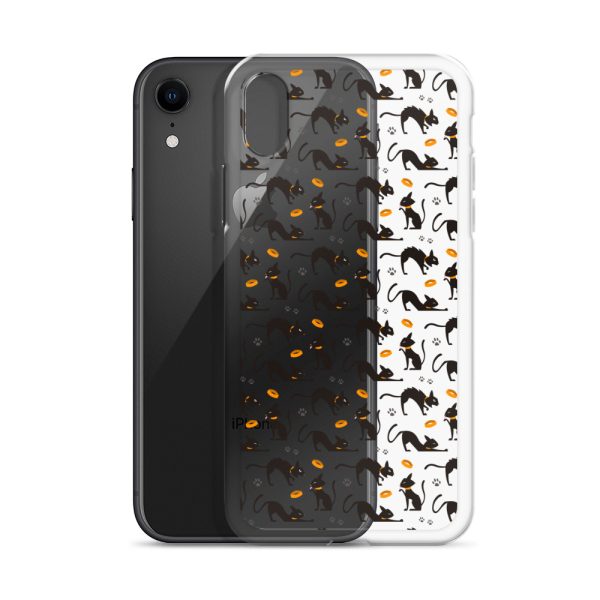 Halloween Seamless Cat iPhone Clear Case