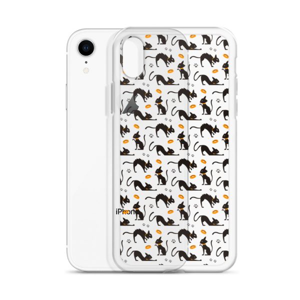 Halloween Seamless Cat iPhone Clear Case