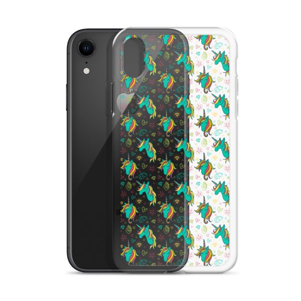 Colorful Unicorn Drawings iPhone Clear Case