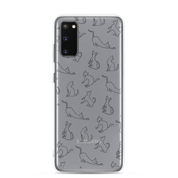Cat Outline Samsung Clear Case