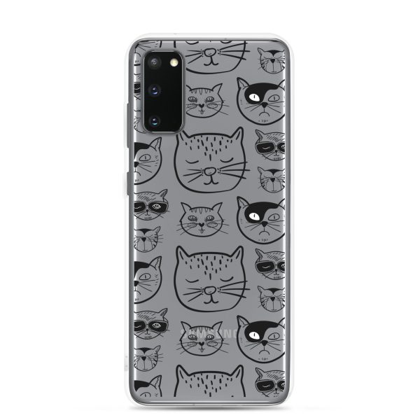Cartoonish Cat Samsung Clear Case