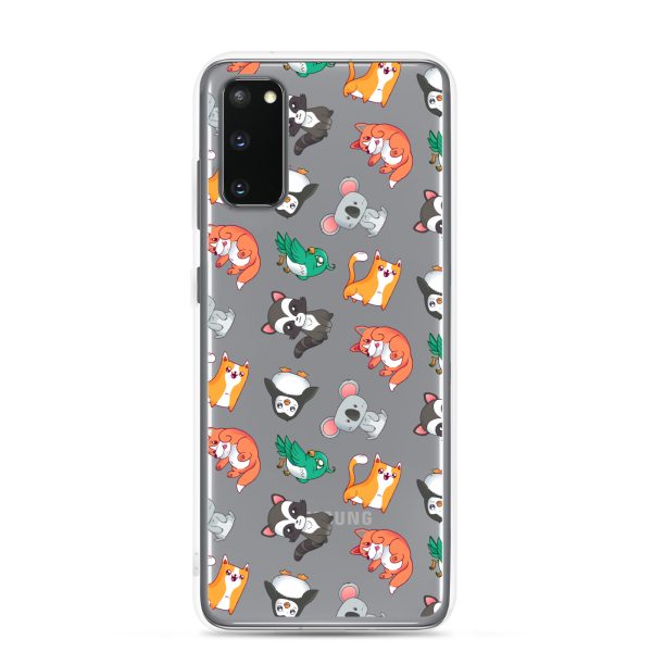Cute Cartoon Animals Samsung Clear Case