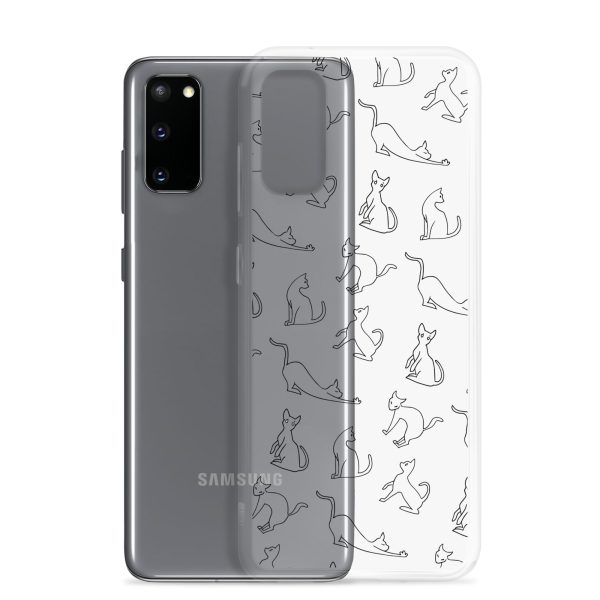 Cat Outline Samsung Clear Case