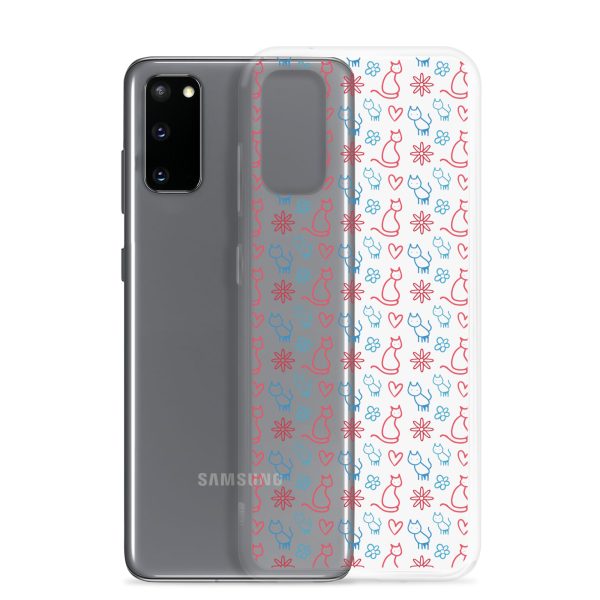 clear-case-for-samsung-samsung-galaxy-s20-case-with-phone-6a1e7c006810c.jpg Cats and Flowers Doodle Samsung Clear Case