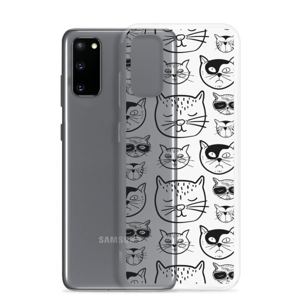 Cartoonish Cat Samsung Clear Case