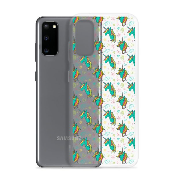 Colorful Unicorn Drawings Samsung Clear Case