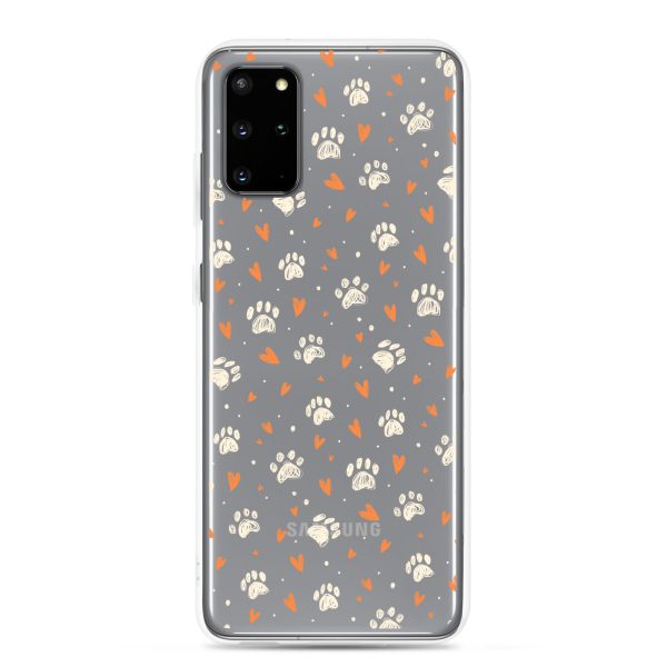 clear-case-for-samsung-samsung-galaxy-s20-plus-case-on-phone-6a1e7832a7467.jpg Paws Prints Hearts Samsung Clear Case