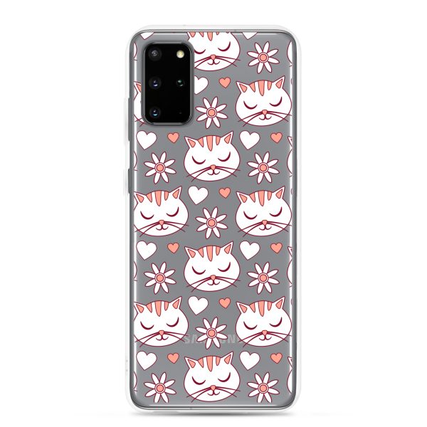clear-case-for-samsung-samsung-galaxy-s20-plus-case-on-phone-6a1e79e648877.jpg Cat Flowers and Hearts Samsung Clear Case