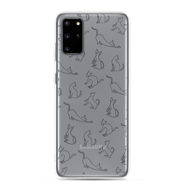 Cat Outline Samsung Clear Case