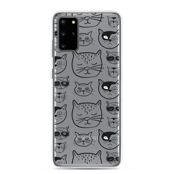 Cartoonish Cat Samsung Clear Case