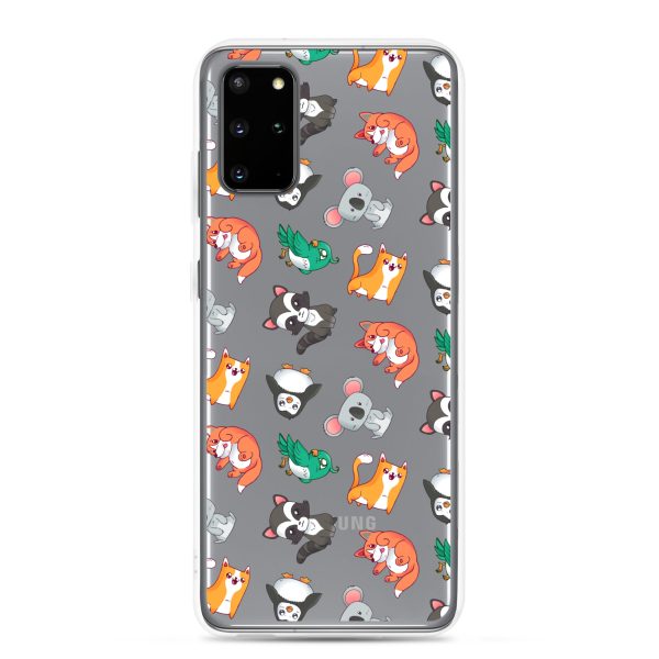 Cute Cartoon Animals Samsung Clear Case