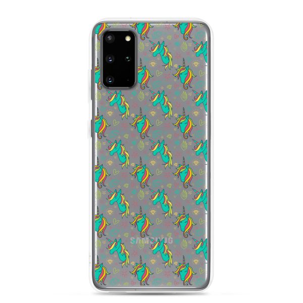Colorful Unicorn Drawings Samsung Clear Case