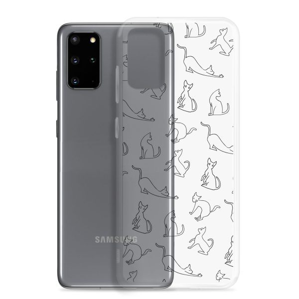 Cat Outline Samsung Clear Case