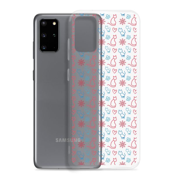clear-case-for-samsung-samsung-galaxy-s20-plus-case-with-phone-6a1e7c0067ec4.jpg Cats and Flowers Doodle Samsung Clear Case