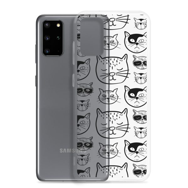 Cartoonish Cat Samsung Clear Case