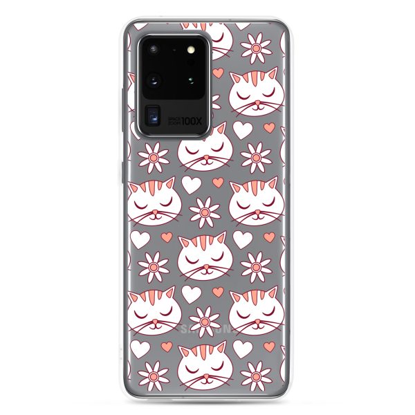 clear-case-for-samsung-samsung-galaxy-s20-ultra-case-on-phone-6a1e79e648a77.jpg Cat Flowers and Hearts Samsung Clear Case