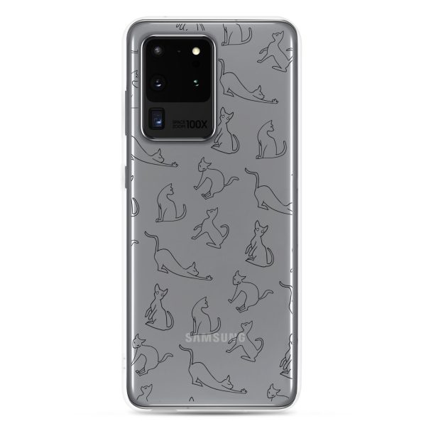 Cat Outline Samsung Clear Case