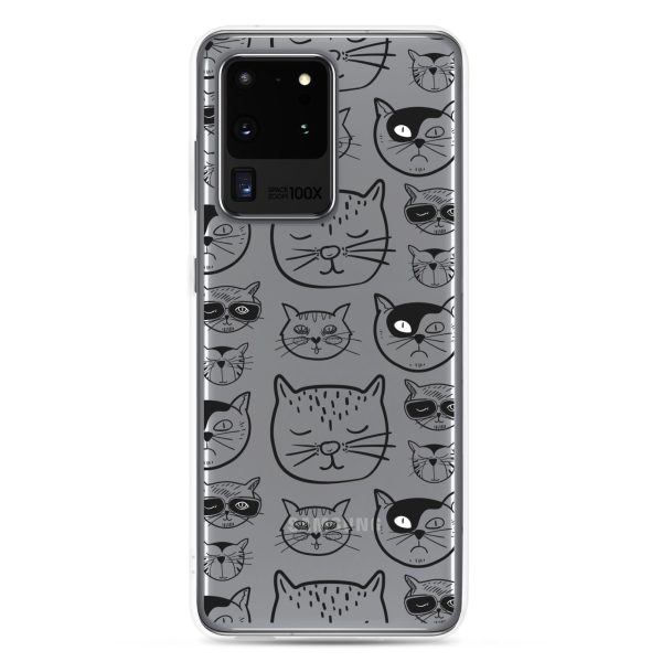 Cartoonish Cat Samsung Clear Case