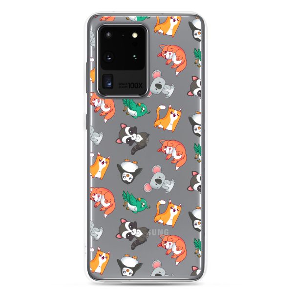 Cute Cartoon Animals Samsung Clear Case