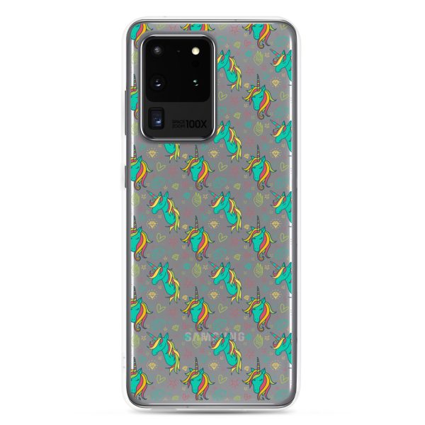 Colorful Unicorn Drawings Samsung Clear Case