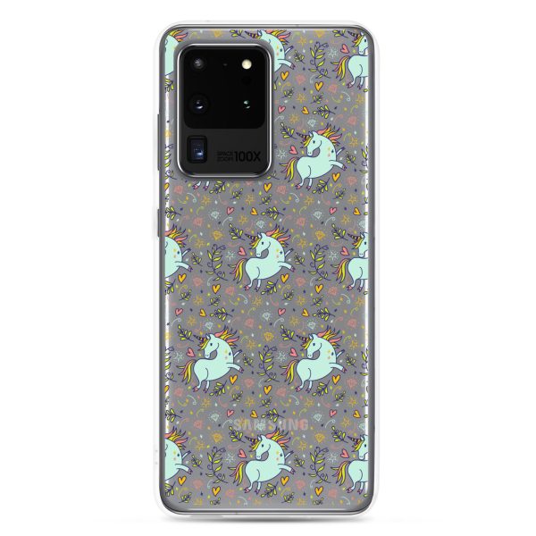 Hand-Drawn Unicorn Samsung Clear Case