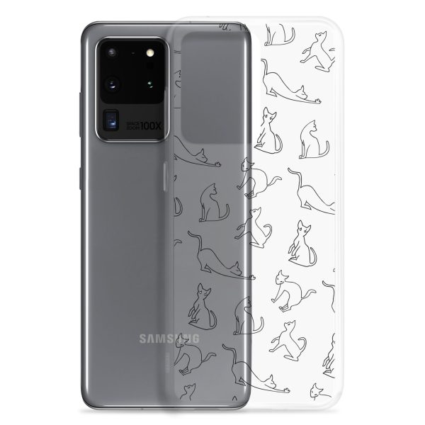 Cat Outline Samsung Clear Case
