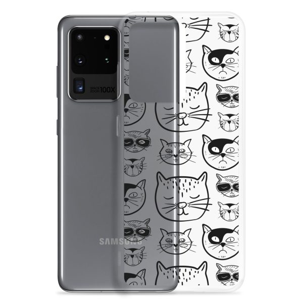 Cartoonish Cat Samsung Clear Case