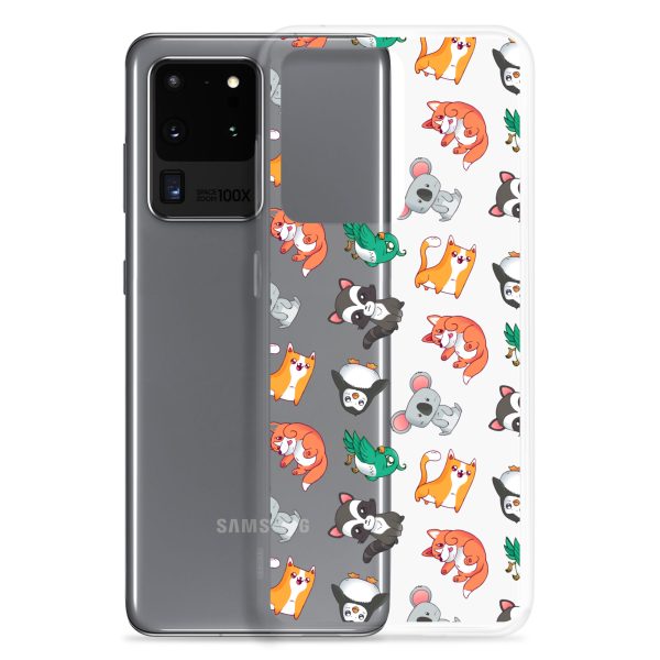 Cute Cartoon Animals Samsung Clear Case