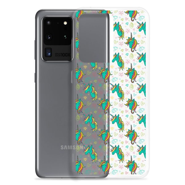 Colorful Unicorn Drawings Samsung Clear Case