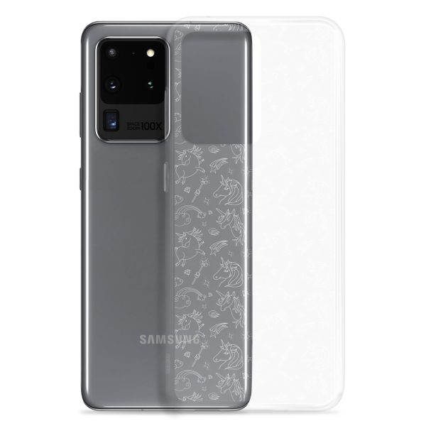 Unicorn Outline Drawing Samsung Clear Case
