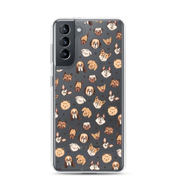Cute Dog Breeds Samsung Clear Case