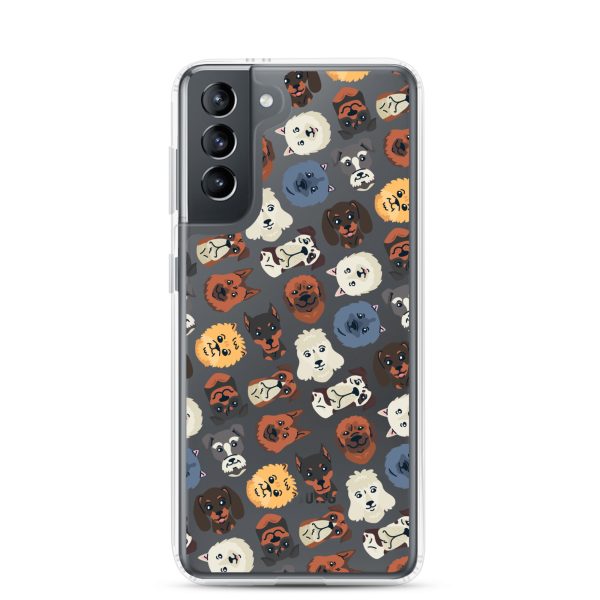clear-case-for-samsung-samsung-galaxy-s21-case-on-phone-6a1e78b01378e.jpg Dogs Heads Seamless Samsung Clear Case