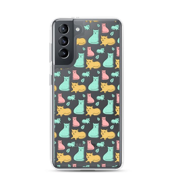 Cat Cute Colorful Samsung Clear Case
